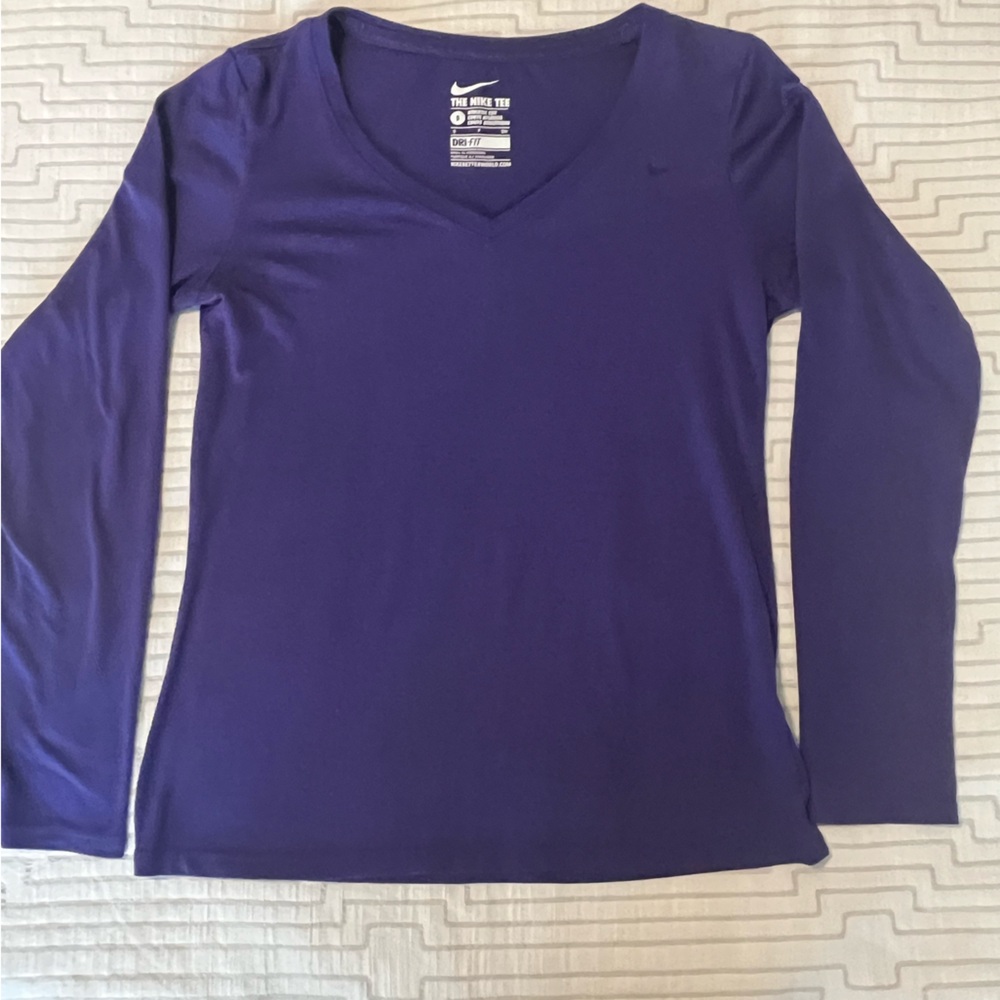 Y2K Nike DriFit Women's Vivid Purple Long Sleeve Tee